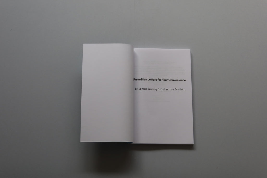 Prewritten Letters For Your Convenience