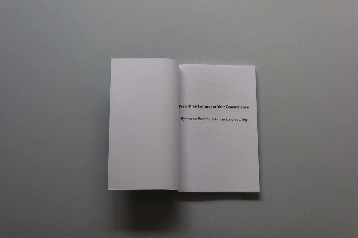 Prewritten Letters For Your Convenience